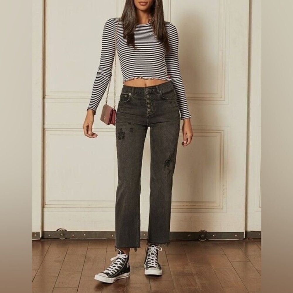 Boyish The Mikey Jeans high-rise wide leg in Moonfleet - NWT - MSRP $198